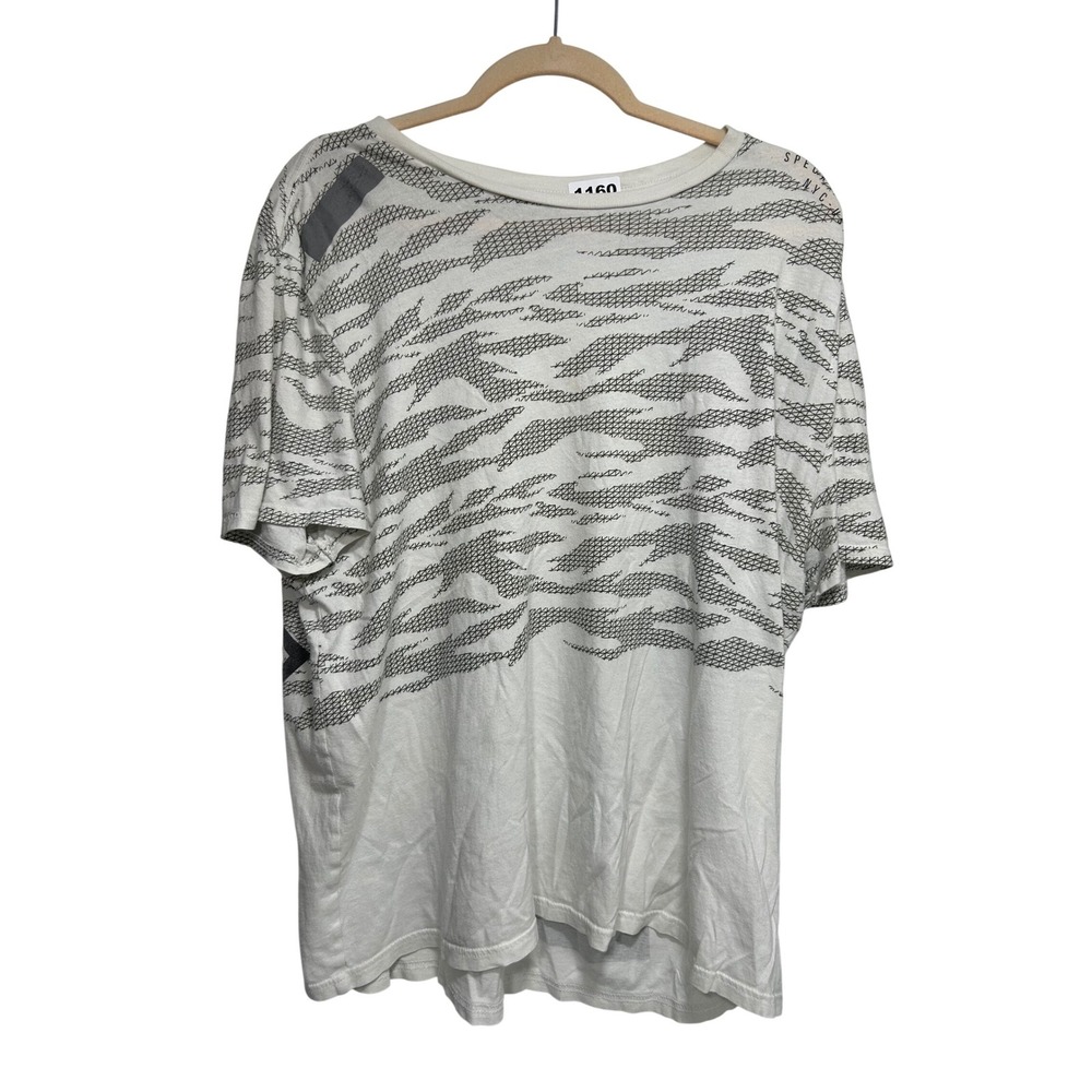 Express New York Mens White Black Tiger Graphic Short Sleeve T-Shirt Size XL